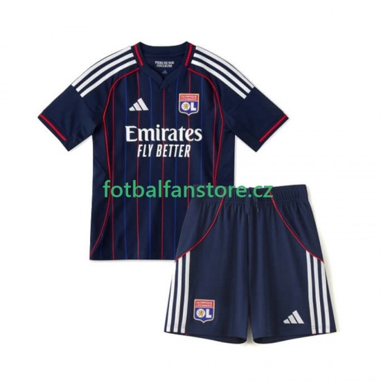 Dětský Venkovní Dres Olympique Lyonnais 2025-2026 Krátký rukáv