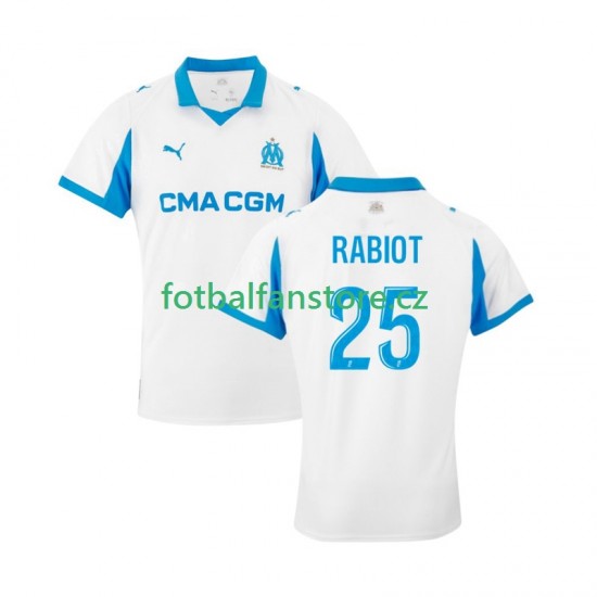 Muži Domácí Dres Olympique Marseille Adrien Rabiot 25 2025-2026 Krátký rukáv