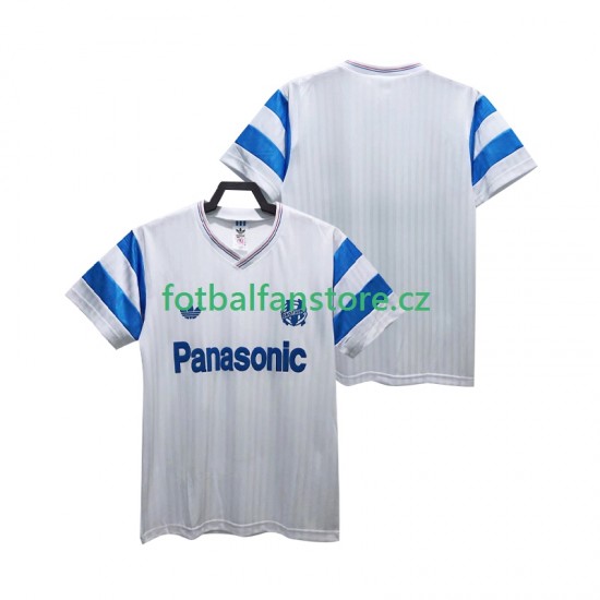 Muži Retro Domácí Dres Olympique Marseille 1990 Krátký rukáv
