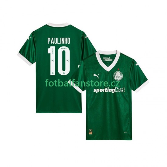 Muži Domácí Dres Palmeiras Paulinho 10 2025-2026 Krátký rukáv