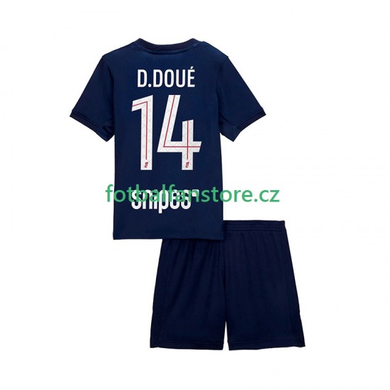 Dětský Domácí Dres Paris Saint-Germain Desire Doue 14 2025-2026 Krátký rukáv
