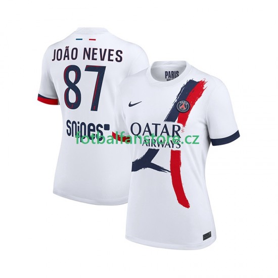 Muži Venkovní Dres Paris Saint-Germain Joao Neves 87 2025-2026 Krátký rukáv