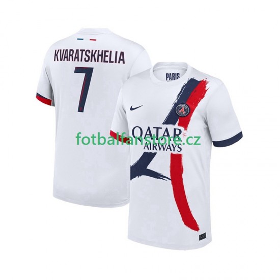 Muži Venkovní Dres Paris Saint-Germain Khvicha Kvaratskhelia 7 2025-2026 Krátký rukáv Muži Venkovní Dres Paris Saint-Germain Khvicha Kvaratskhelia 7 2025-2026 Krátký rukáv