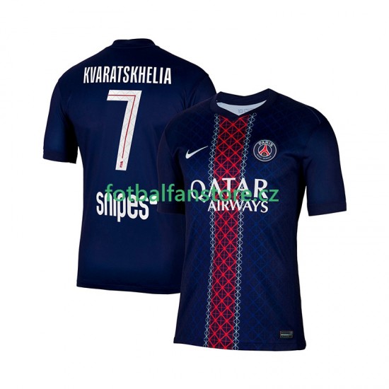 Muži Domácí Dres Paris Saint-Germain Khvicha Kvaratskhelia 7 2025-2026 Krátký rukáv