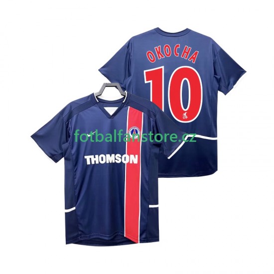 Muži Retro Domácí Dres Paris Saint-Germain OKOCHA 10 2002 2003 Krátký rukáv Muži Retro Domácí Dres Paris Saint-Germain OKOCHA 10 2002 2003 Krátký rukáv