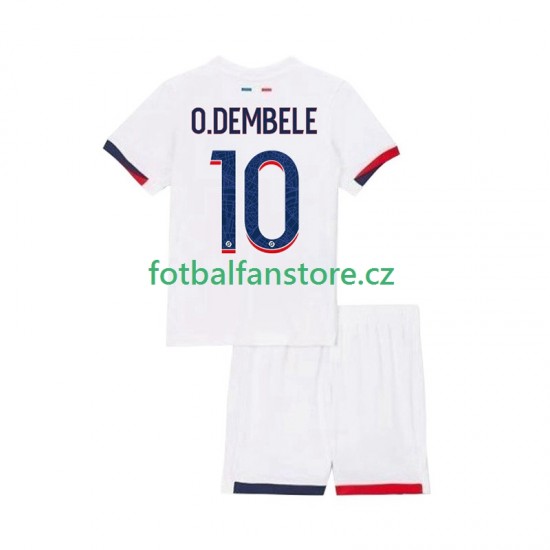 Dětský Venkovní Dres Paris Saint-Germain Ousmane Dembele 10 2025-2026 Krátký rukáv