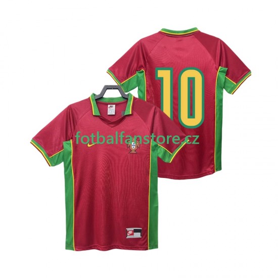 Muži Retro Domácí Dres Portugalsko 10 1998 Krátký rukáv