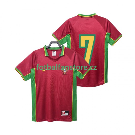 Muži Retro Domácí Dres Portugalsko 7 1998 Krátký rukáv