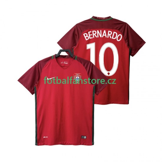 Muži Retro Domácí Dres Portugalsko BERNARDO 10 2016 Krátký rukáv