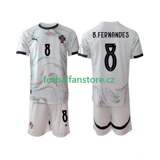 Dětský Venkovní Dres Portugalsko Bruno Fernandes 8 2025-2026 Krátký rukáv