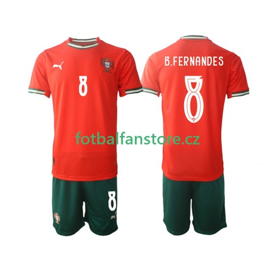 Dětský Domácí Dres Portugalsko Bruno Fernandes 8 2025-2026 Krátký rukáv