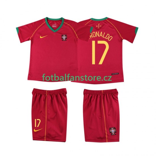 Dětský Retro Domácí Dres Portugalsko Cristiano Ronaldo 17 2006 Krátký rukáv