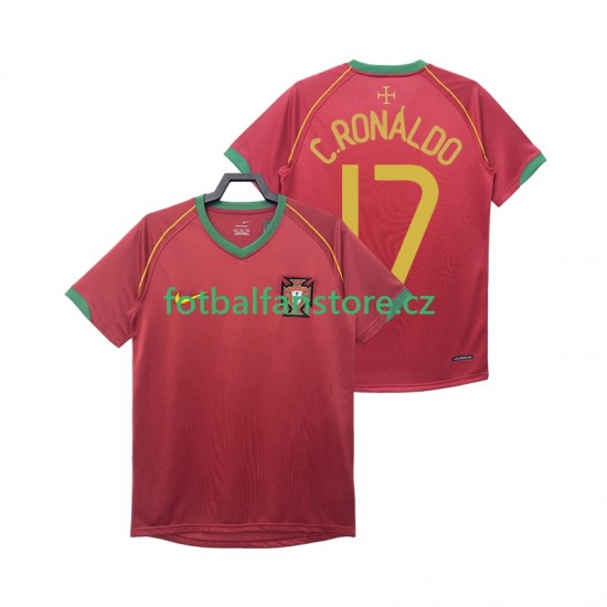 Muži Retro Domácí Dres Portugalsko Crstiano Ronaldo 17 2006 Krátký rukáv