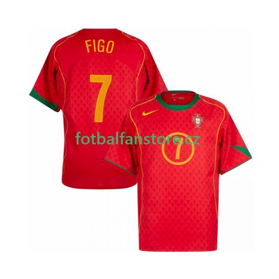 Muži Retro Domácí Dres Portugalsko Figo 7 2004 Krátký rukáv