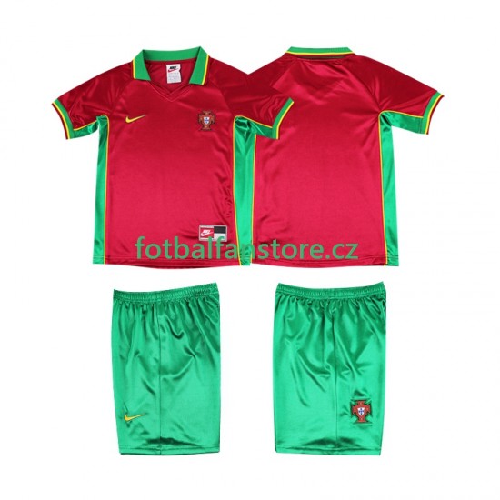 Dětský Retro Domácí Dres Portugalsko 1998 Krátký rukáv