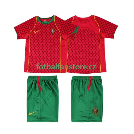 Dětský Retro Domácí Dres Portugalsko 2004 Krátký rukáv