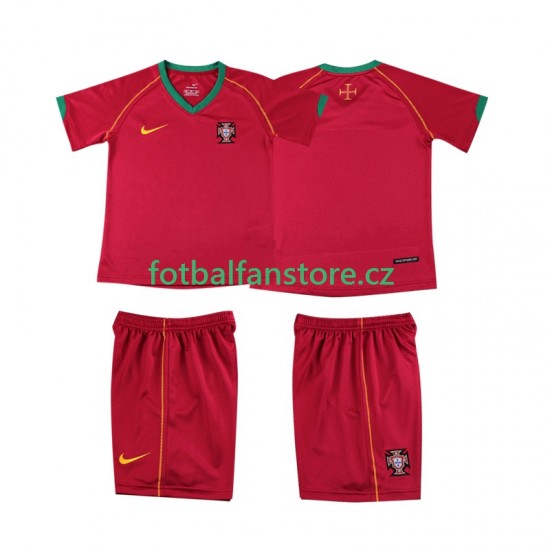 Dětský Retro Domácí Dres Portugalsko 2006 Krátký rukáv