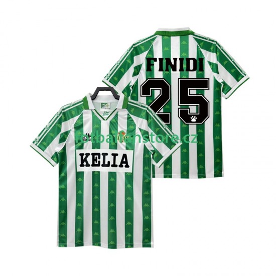 Muži Retro Domácí Dres Real Betis FINIDI 25 1995 1996 Krátký rukáv Muži Retro Domácí Dres Real Betis FINIDI 25 1995 1996 Krátký rukáv