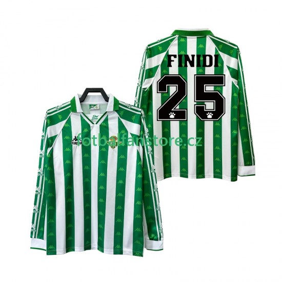 Muži Retro Domácí Dres Real Betis FINIDI 25 1996 1997 Dlouhými Rukávy Muži Retro Domácí Dres Real Betis FINIDI 25 1996 1997 Dlouhými Rukávy