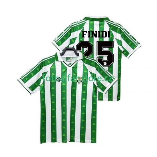Muži Retro Domácí Dres Real Betis FINIDI 25 1996 1997 Krátký rukáv Muži Retro Domácí Dres Real Betis FINIDI 25 1996 1997 Krátký rukáv