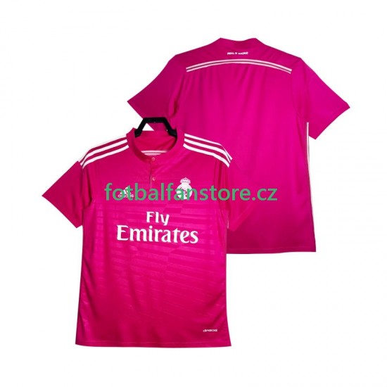 Muži Retro Venkovní Dres Real Madrid 2014 2015 Krátký rukáv Muži Retro Venkovní Dres Real Madrid 2014 2015 Krátký rukáv