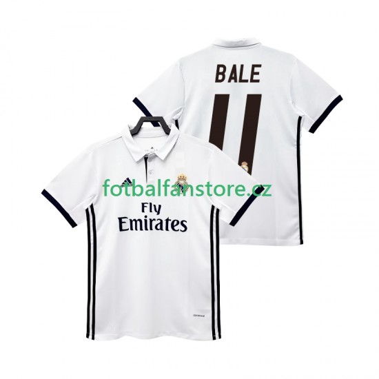 Muži Retro Domácí Dres Real Madrid BALE 11 2017 2018 Krátký rukáv Muži Retro Domácí Dres Real Madrid BALE 11 2017 2018 Krátký rukáv