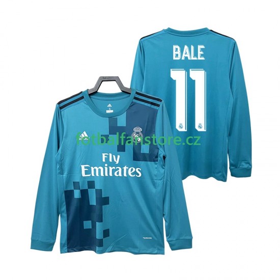 Muži Retro Alternativní Dres Real Madrid BALE 11 2017 2018 Dlouhými Rukávy