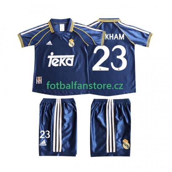 Dětský Retro Alternativní Dres Real Madrid BECERHAM 23 1998 1999 Krátký rukáv