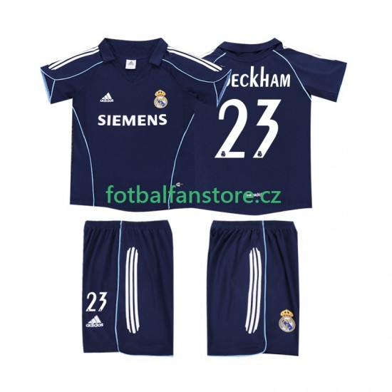 Dětský Retro Venkovní Dres Real Madrid BECKHAM 23 2005 2006 Krátký rukáv Dětský Retro Venkovní Dres Real Madrid BECKHAM 23 2005 2006 Krátký rukáv