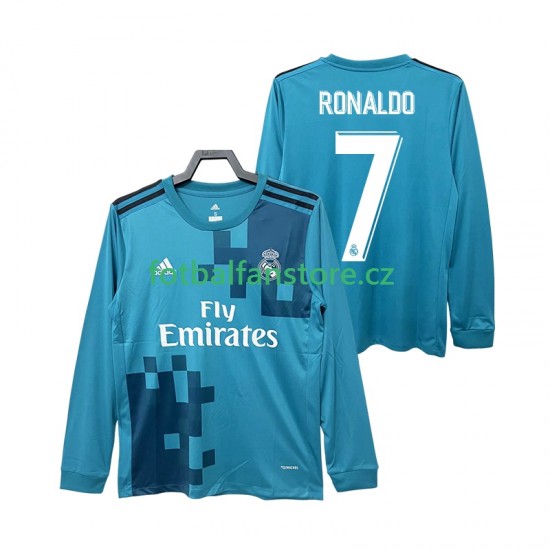 Muži Retro Alternativní Dres Real Madrid CRISTIANO RONALDO 7 2017 2018 Dlouhými Rukávy