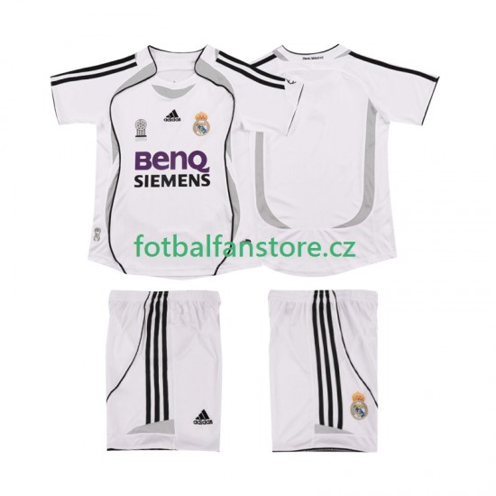 Dětský Retro Domácí Dres Real Madrid 2006 2007 Krátký rukáv