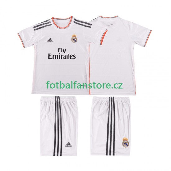 Dětský Retro Domácí Dres Real Madrid 2013 2014 Krátký rukáv Dětský Retro Domácí Dres Real Madrid 2013 2014 Krátký rukáv