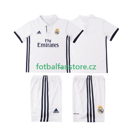 Dětský Retro Domácí Dres Real Madrid 2016 2017 Krátký rukáv