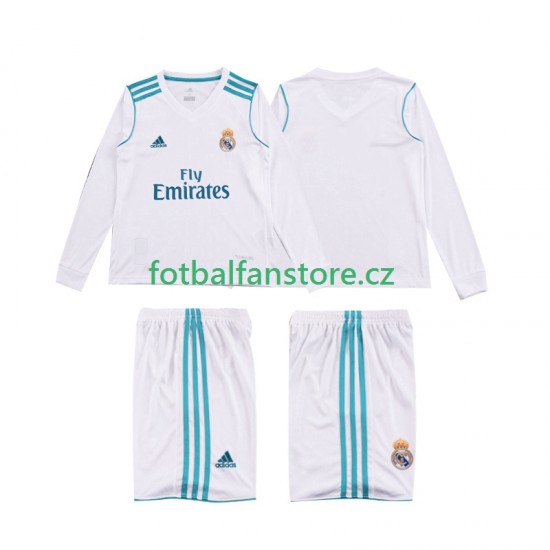 Dětský Retro Domácí Dres Real Madrid 2017 2018 Dlouhými Rukávy