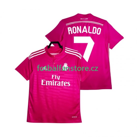 Muži Retro Venkovní Dres Real Madrid Cristiano Ronaldo 7 2014 2015 Krátký rukáv Muži Retro Venkovní Dres Real Madrid Cristiano Ronaldo 7 2014 2015 Krátký rukáv