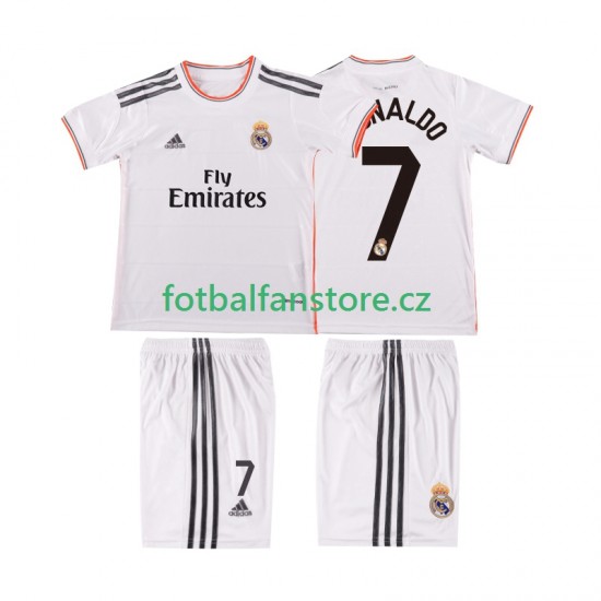 Dětský Retro Domácí Dres Real Madrid Cristiano Ronaldo 7 2013 2014 Krátký rukáv