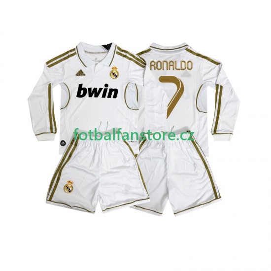 Dětský Retro Domácí Dres Real Madrid Cristiano Ronaldo 7 2011 2012 Dlouhými Rukávy