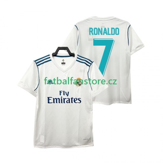 Muži Retro Domácí Dres Real Madrid Cristiano Ronaldo 7 2017 Krátký rukáv