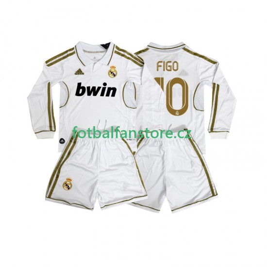 Dětský Retro Domácí Dres Real Madrid FIGO 10 2011 2012 Dlouhými Rukávy