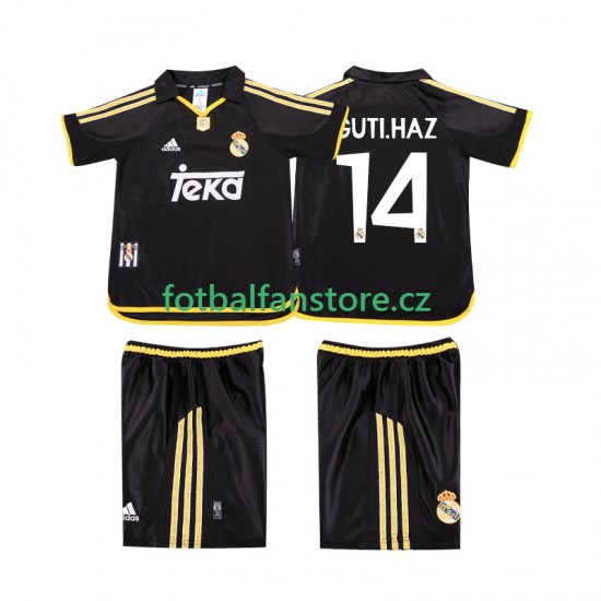 Dětský Retro Venkovní Dres Real Madrid GUTI.HAZ 14 1999 2001 Krátký rukáv