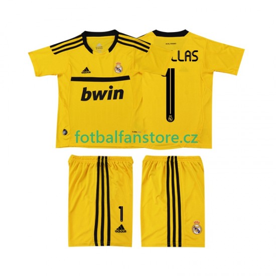 Dětský Brankářský Retro Domácí Dres Real Madrid CASILLAS 1 2011 2012 Krátký rukáv Dětský Brankářský Retro Domácí Dres Real Madrid CASILLAS 1 2011 2012 Krátký rukáv