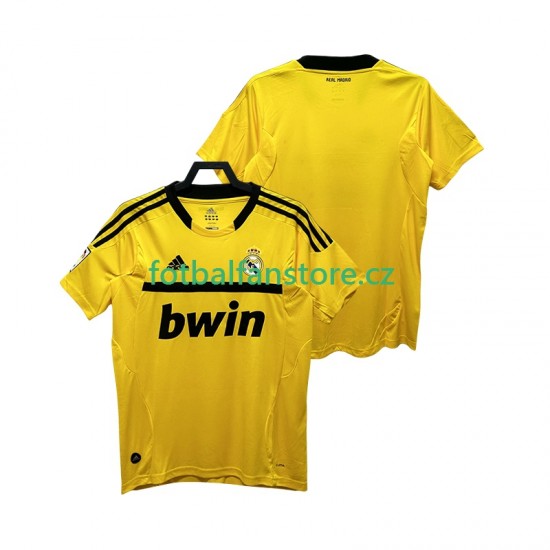 Muži Brankářský Retro Domácí Dres Real Madrid 2011 2012 Krátký rukáv Muži Brankářský Retro Domácí Dres Real Madrid 2011 2012 Krátký rukáv