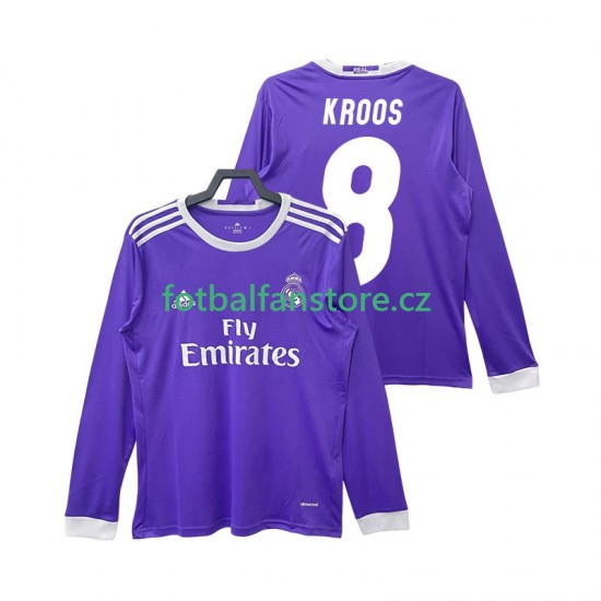 Muži Retro Venkovní Dres Real Madrid KROOS 8 2016 2017 Dlouhými Rukávy