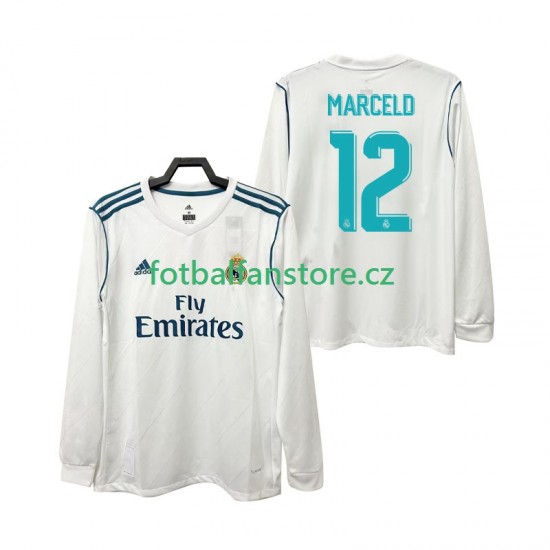 Muži Retro Domácí Dres Real Madrid MARCELD 12 2017 2018 Dlouhými Rukávy