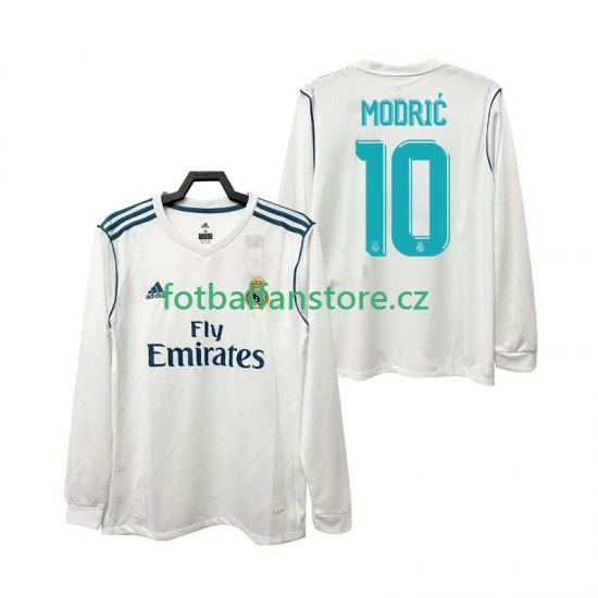 Muži Retro Domácí Dres Real Madrid MODRIC 10 2017 2018 Dlouhými Rukávy