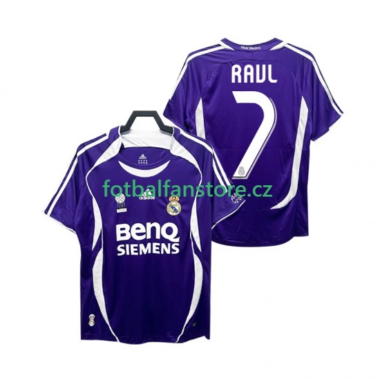 Muži Retro Venkovní Dres Real Madrid RAUL 7 2006 2007 Krátký rukáv