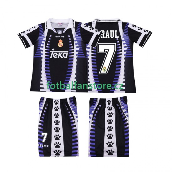 Dětský Retro Alternativní Dres Real Madrid RAUL 7 1997 1998 Krátký rukáv