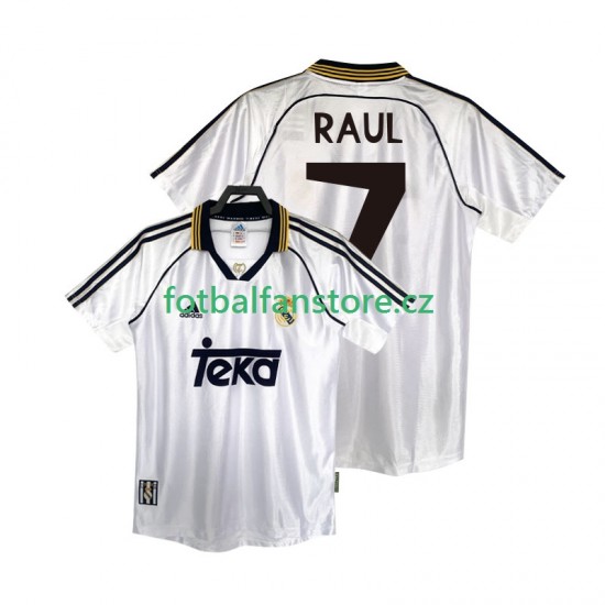 Muži Retro Domácí Dres Real Madrid RAUL 7 1998 2000 Krátký rukáv