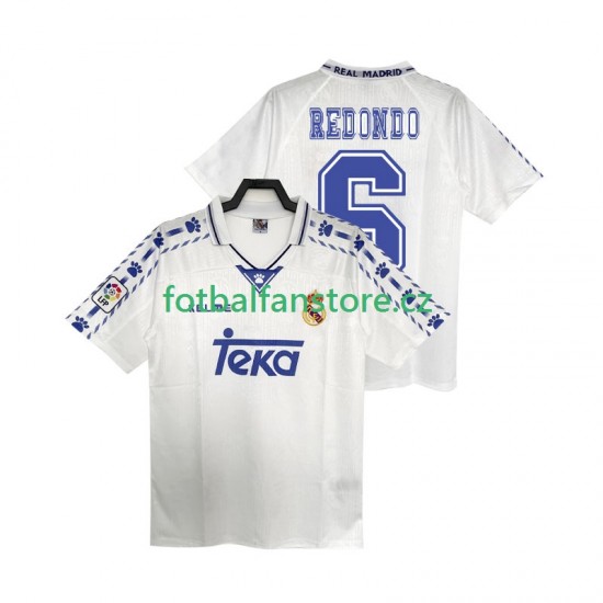 Muži Retro Domácí Dres Real Madrid REDONDO 6 1996 1997 Krátký rukáv
