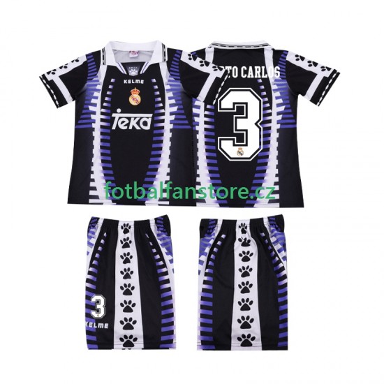Dětský Retro Alternativní Dres Real Madrid ROBERTO CARLOS 3 1997 1998 Krátký rukáv